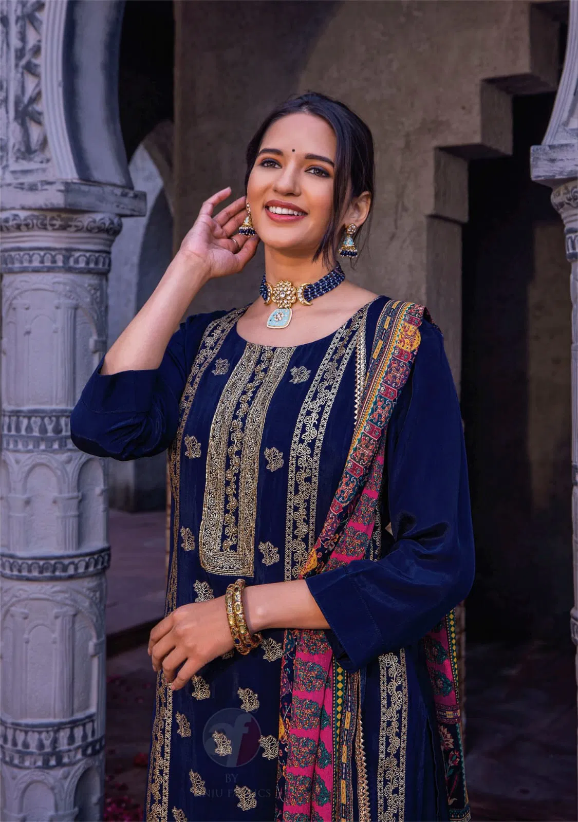 Dastoor By Af Crepe With Heavy Jacquard  Readymade Suits Wholesale Suppliers In Mumbai
